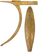 Vincent Rifle Buttplate, wax cast brass

Overall length 4-1/8", width 1-1/16", comb 3-1/2"